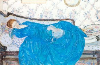 Frederick Carl Frieseke : The Blue Gown
